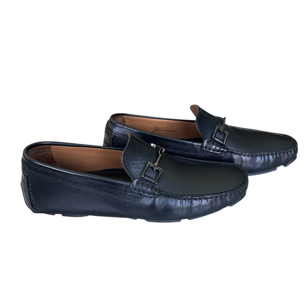 Bruno Magli Monza Men's Leather Slip On Drivers Black Size 8.5 Medium - Picture 2 of 7